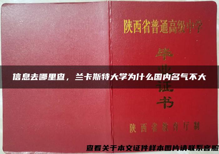 信息去哪里查，兰卡斯特大学为什么国内名气不大