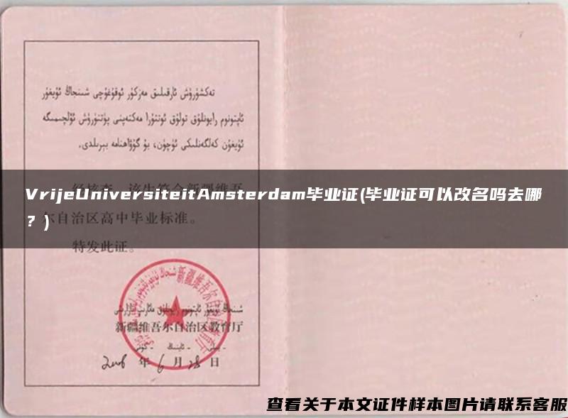 VrijeUniversiteitAmsterdam毕业证(毕业证可以改名吗去哪？)