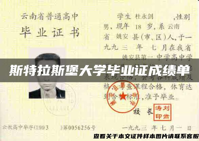 斯特拉斯堡大学毕业证成绩单