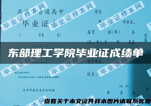 东部理工学院毕业证成绩单