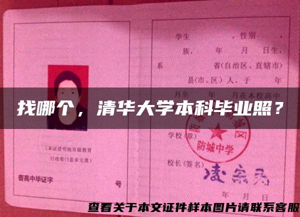 找哪个，清华大学本科毕业照？