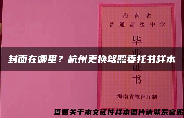 封面在哪里？杭州更换驾照委托书样本