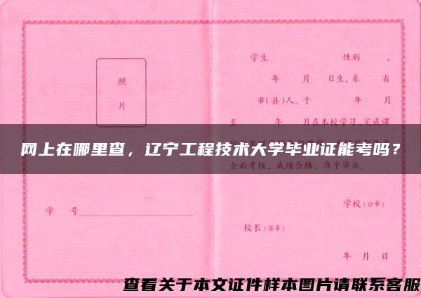 网上在哪里查，辽宁工程技术大学毕业证能考吗？