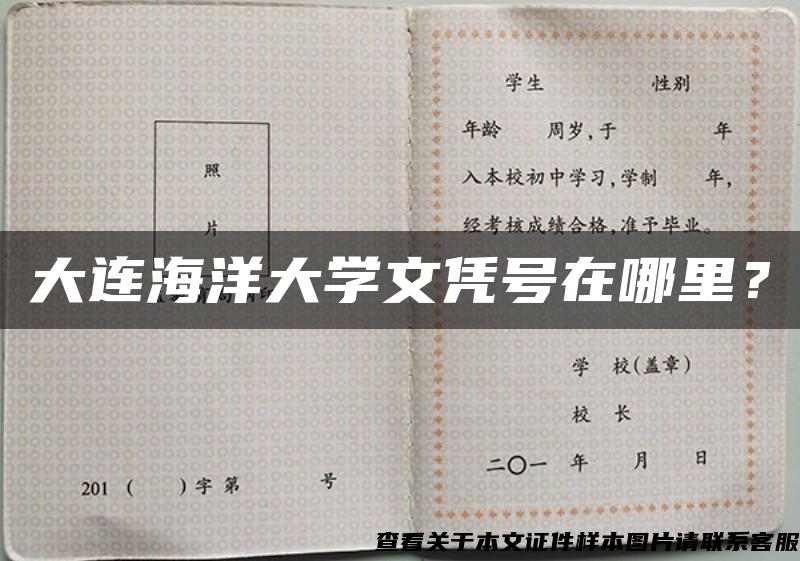 大连海洋大学文凭号在哪里？