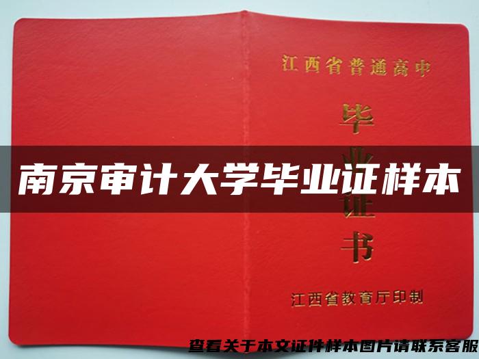 南京审计大学毕业证样本