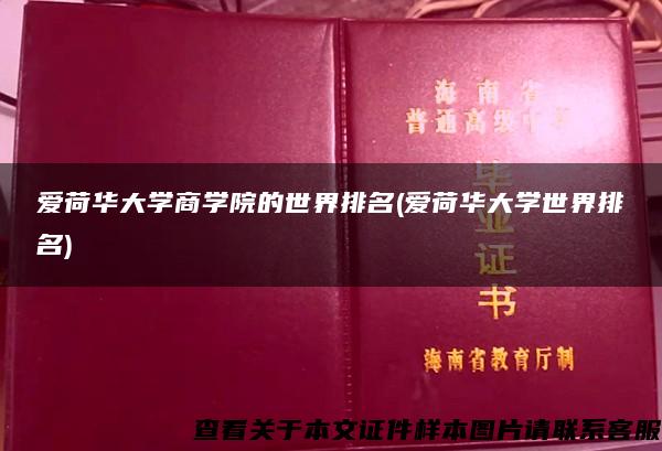 爱荷华大学商学院的世界排名(爱荷华大学世界排名)