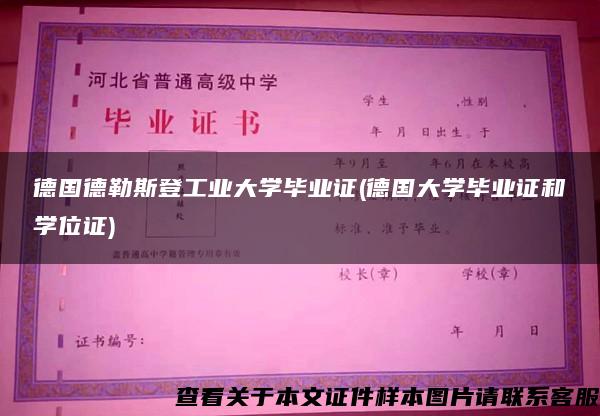 德国德勒斯登工业大学毕业证(德国大学毕业证和学位证)