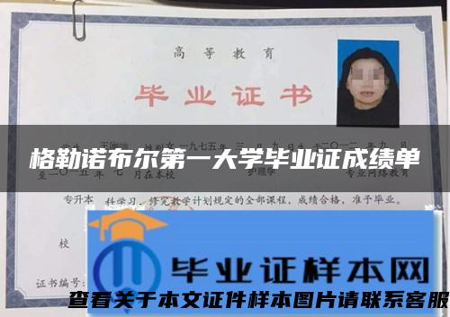 格勒诺布尔第一大学毕业证成绩单