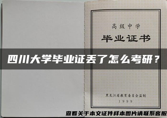 四川大学毕业证丢了怎么考研？