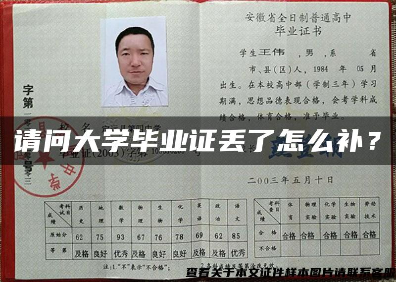 请问大学毕业证丢了怎么补？