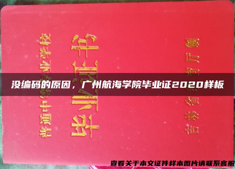 没编码的原因，广州航海学院毕业证2020样板