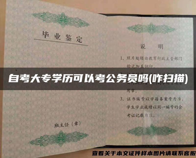 自考大专学历可以考公务员吗(咋扫描)