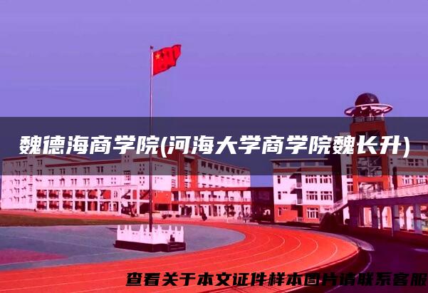 魏德海商学院(河海大学商学院魏长升)