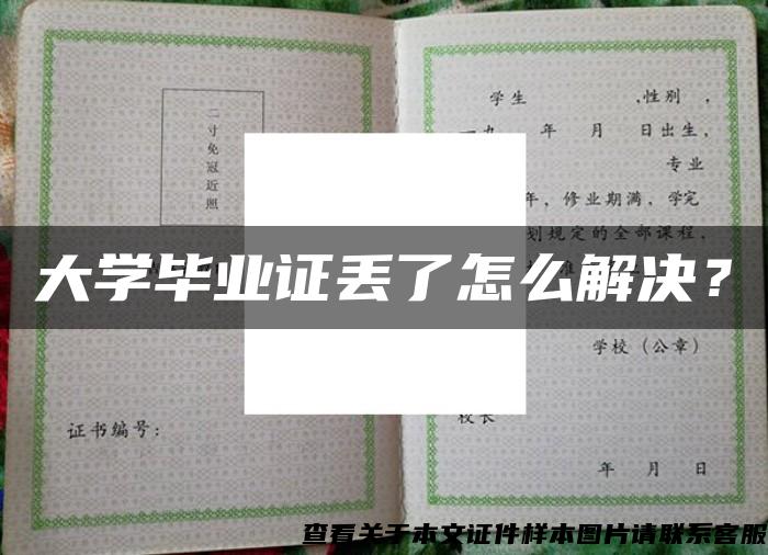 大学毕业证丢了怎么解决？