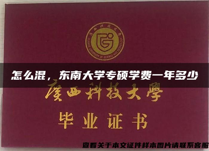 怎么混，东南大学专硕学费一年多少