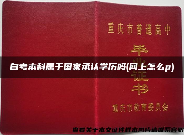 自考本科属于国家承认学历吗(网上怎么p)