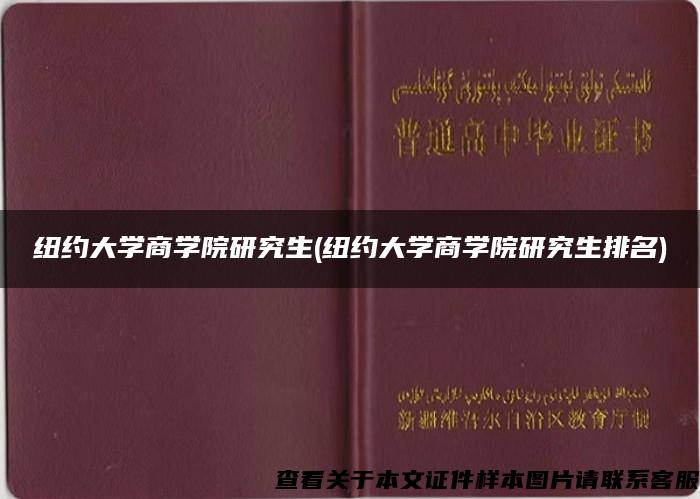 纽约大学商学院研究生(纽约大学商学院研究生排名)