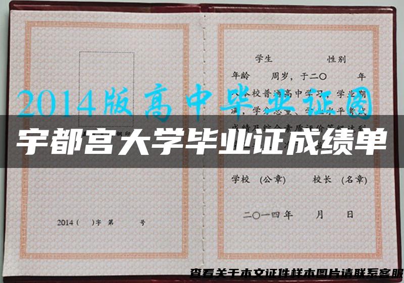 宇都宫大学毕业证成绩单