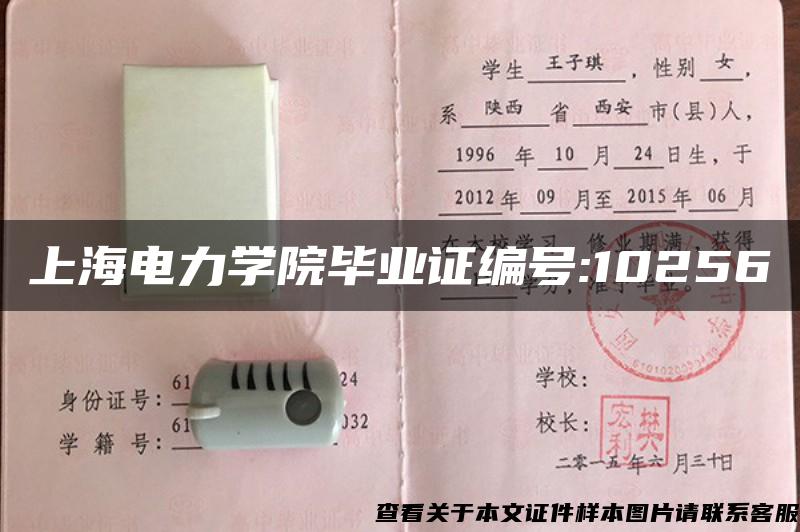 上海电力学院毕业证编号:10256