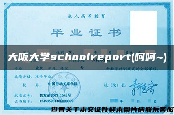 大阪大学schoolreport(呵呵~)