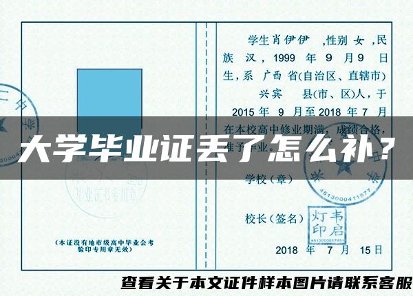 大学毕业证丢了怎么补？