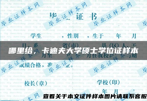 哪里给，卡迪夫大学硕士学位证样本