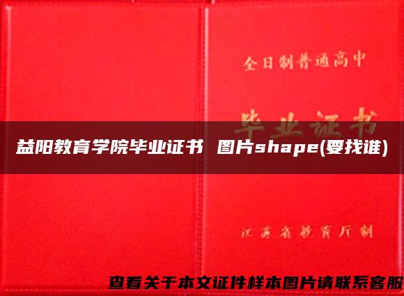 益阳教育学院毕业证书 图片shape(要找谁)