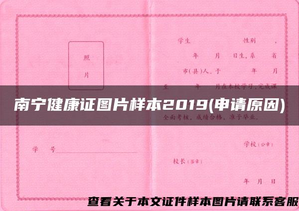 南宁健康证图片样本2019(申请原因)