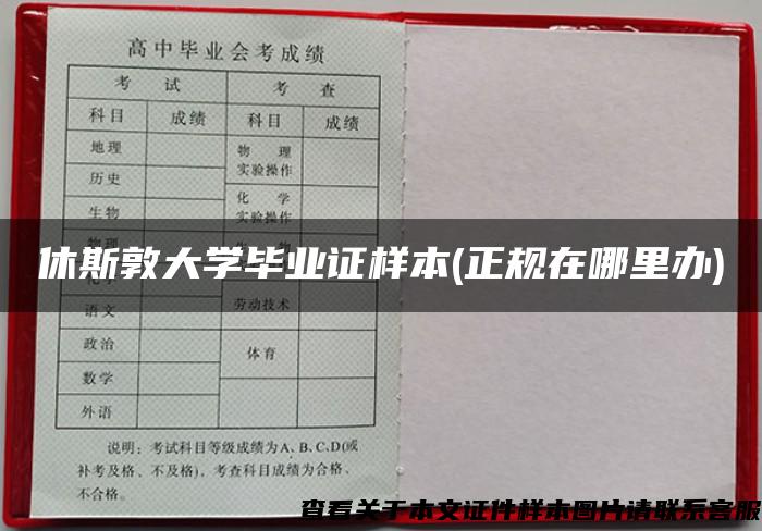 休斯敦大学毕业证样本(正规在哪里办)