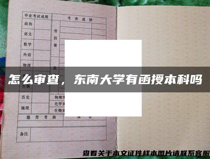 怎么审查，东南大学有函授本科吗