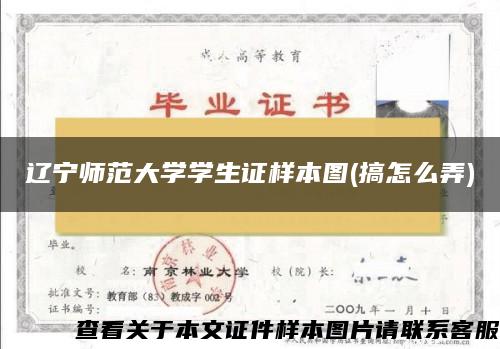 辽宁师范大学学生证样本图(搞怎么弄)