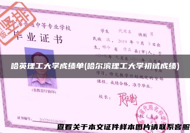 哈英理工大学成绩单(哈尔滨理工大学初试成绩)