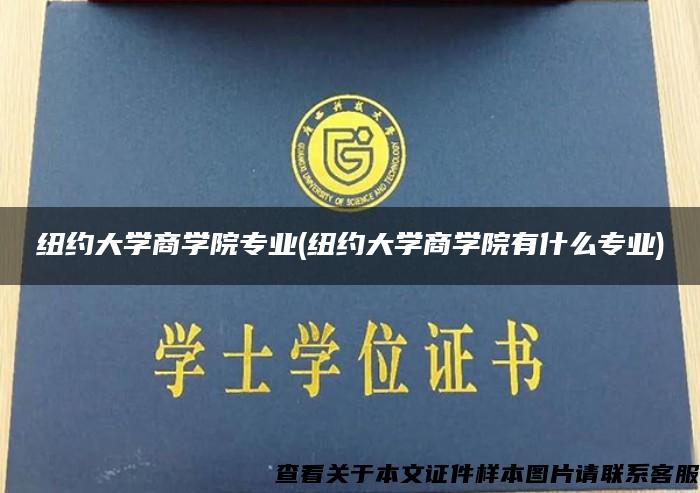 纽约大学商学院专业(纽约大学商学院有什么专业)