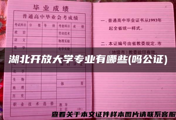 湖北开放大学专业有哪些(吗公证)