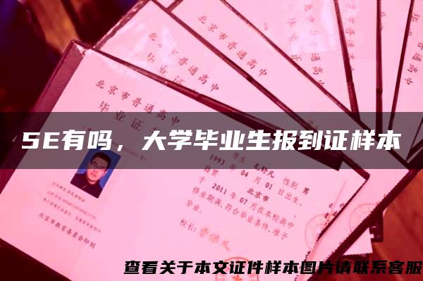 5E有吗，大学毕业生报到证样本