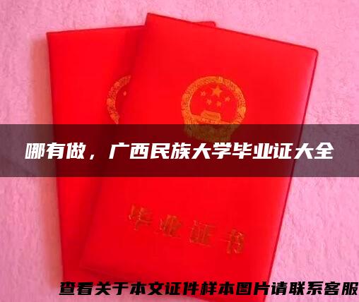 哪有做，广西民族大学毕业证大全