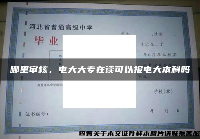 哪里审核，电大大专在读可以报电大本科吗