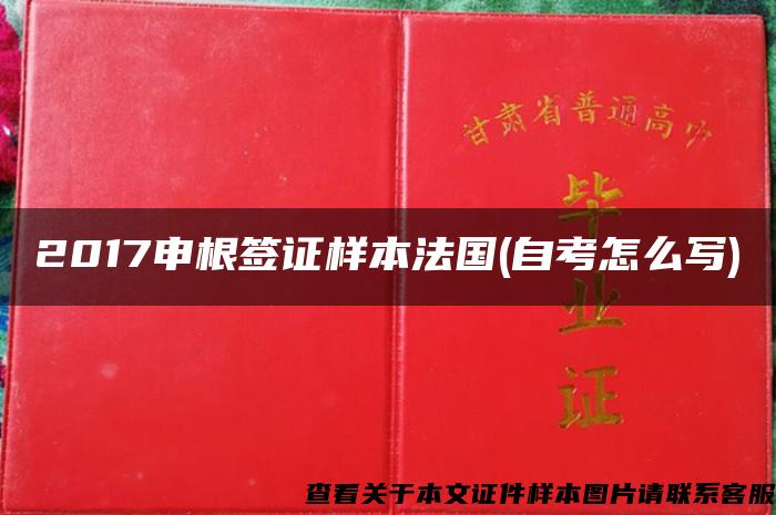 2017申根签证样本法国(自考怎么写)