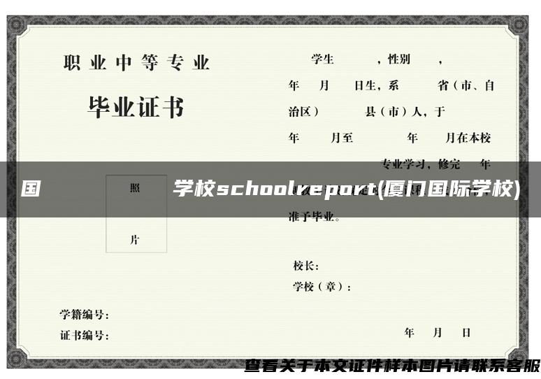 国際デュアルビジネス専門学校schoolreport(厦门国际学校)