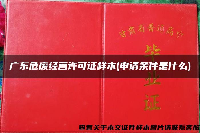 广东危废经营许可证样本(申请条件是什么)