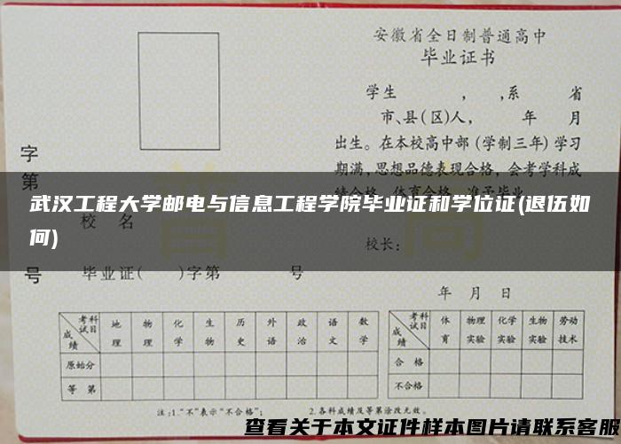 武汉工程大学邮电与信息工程学院毕业证和学位证(退伍如何)