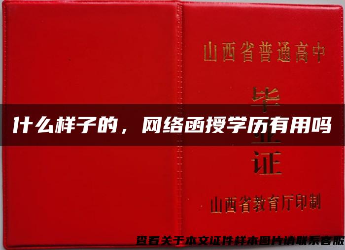 什么样子的，网络函授学历有用吗