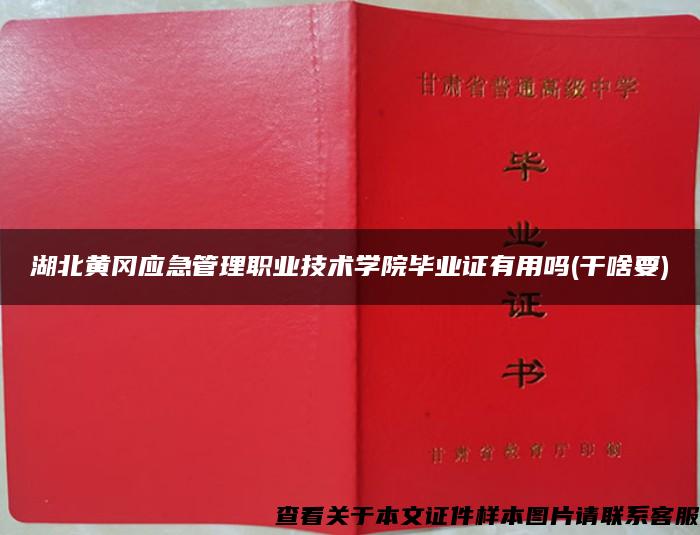 湖北黄冈应急管理职业技术学院毕业证有用吗(干啥要)