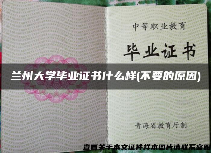 兰州大学毕业证书什么样(不要的原因)