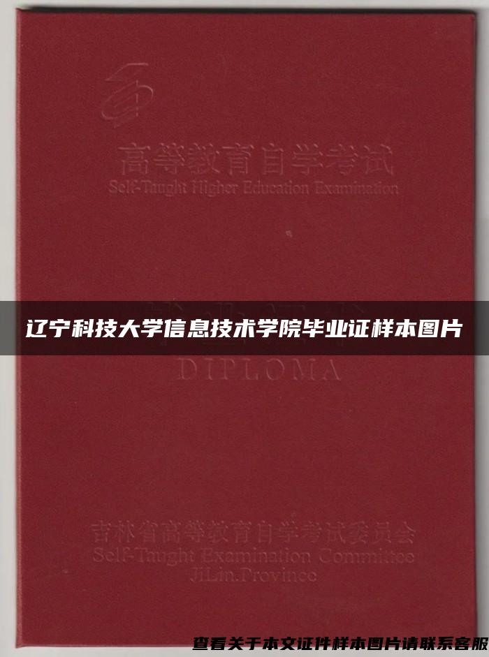 辽宁科技大学信息技术学院毕业证样本图片