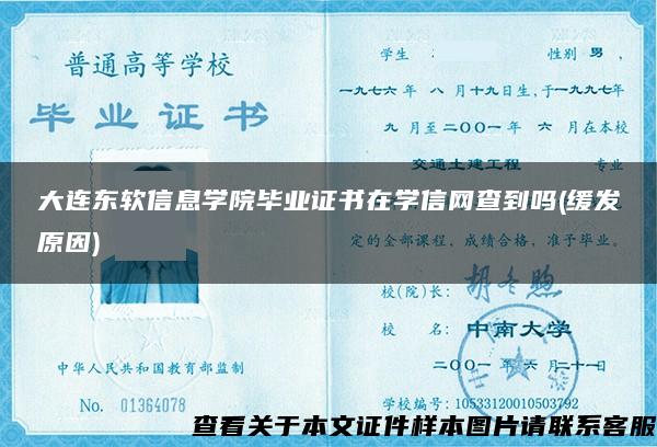 大连东软信息学院毕业证书在学信网查到吗(缓发原因)