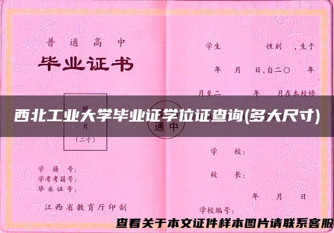 西北工业大学毕业证学位证查询(多大尺寸)