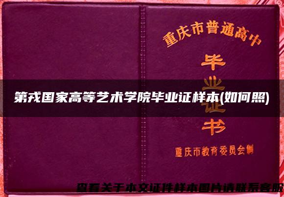 第戎国家高等艺术学院毕业证样本(如何照)