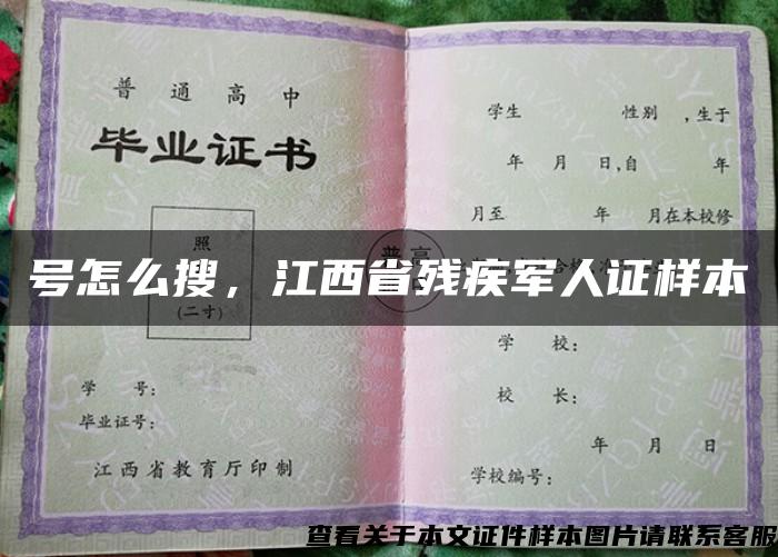 号怎么搜，江西省残疾军人证样本