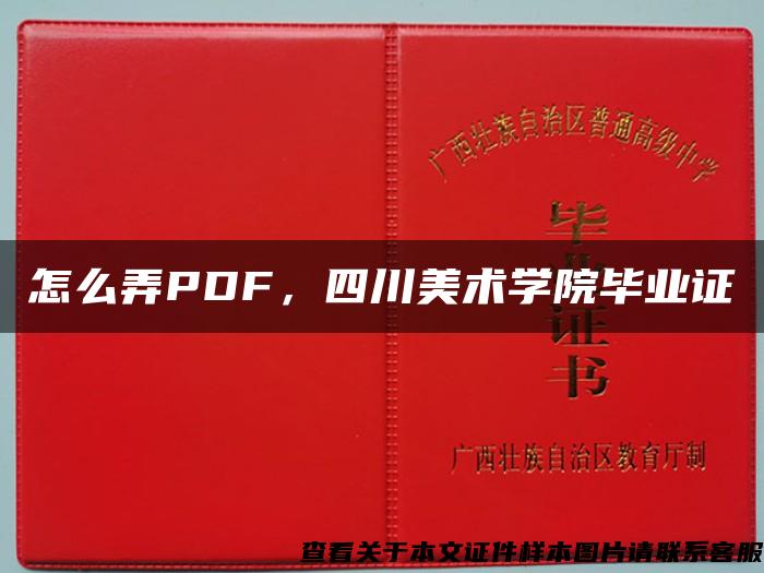 怎么弄PDF，四川美术学院毕业证